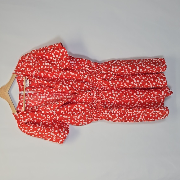 NWT Anthropologie Red Floral Romper - Size Small - Picture 2 of 13
